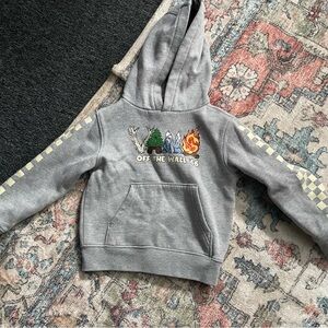 Vans Kids Gray Hoodie with Graphic Design